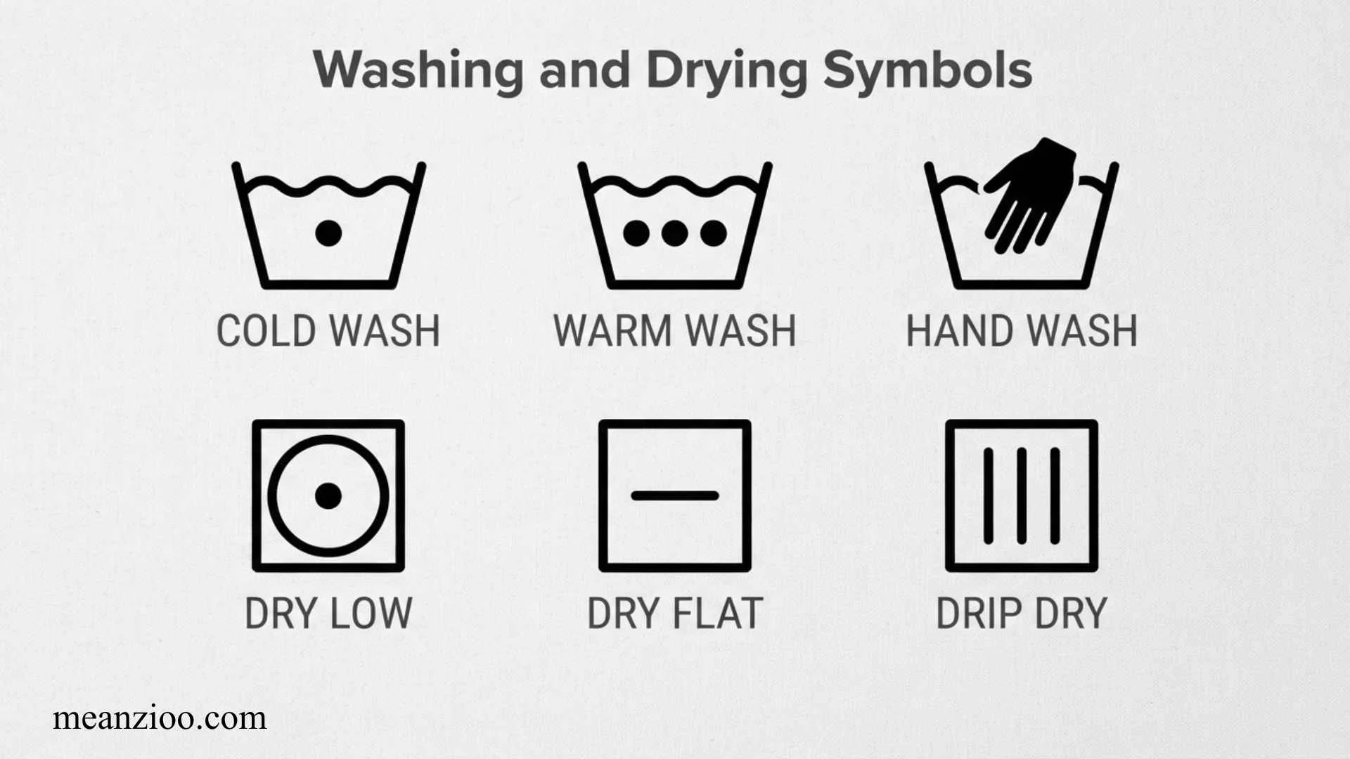 washing and drying symbols