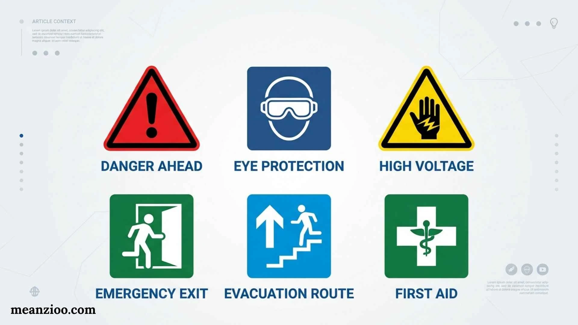 safety signs and symbols
