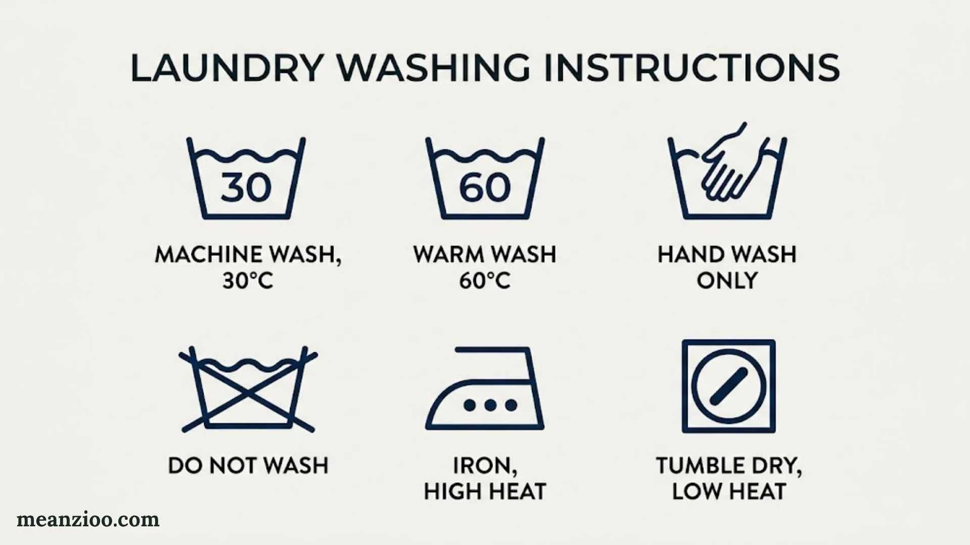 washing instructions symbols