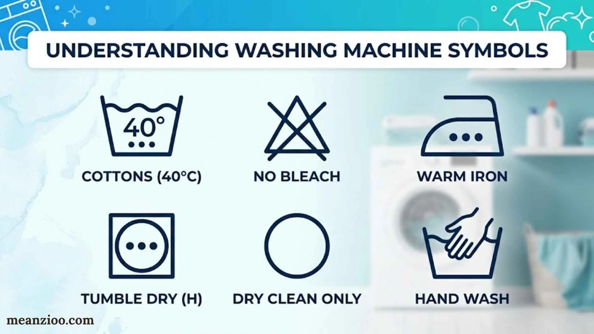 washing machine symbols meaning