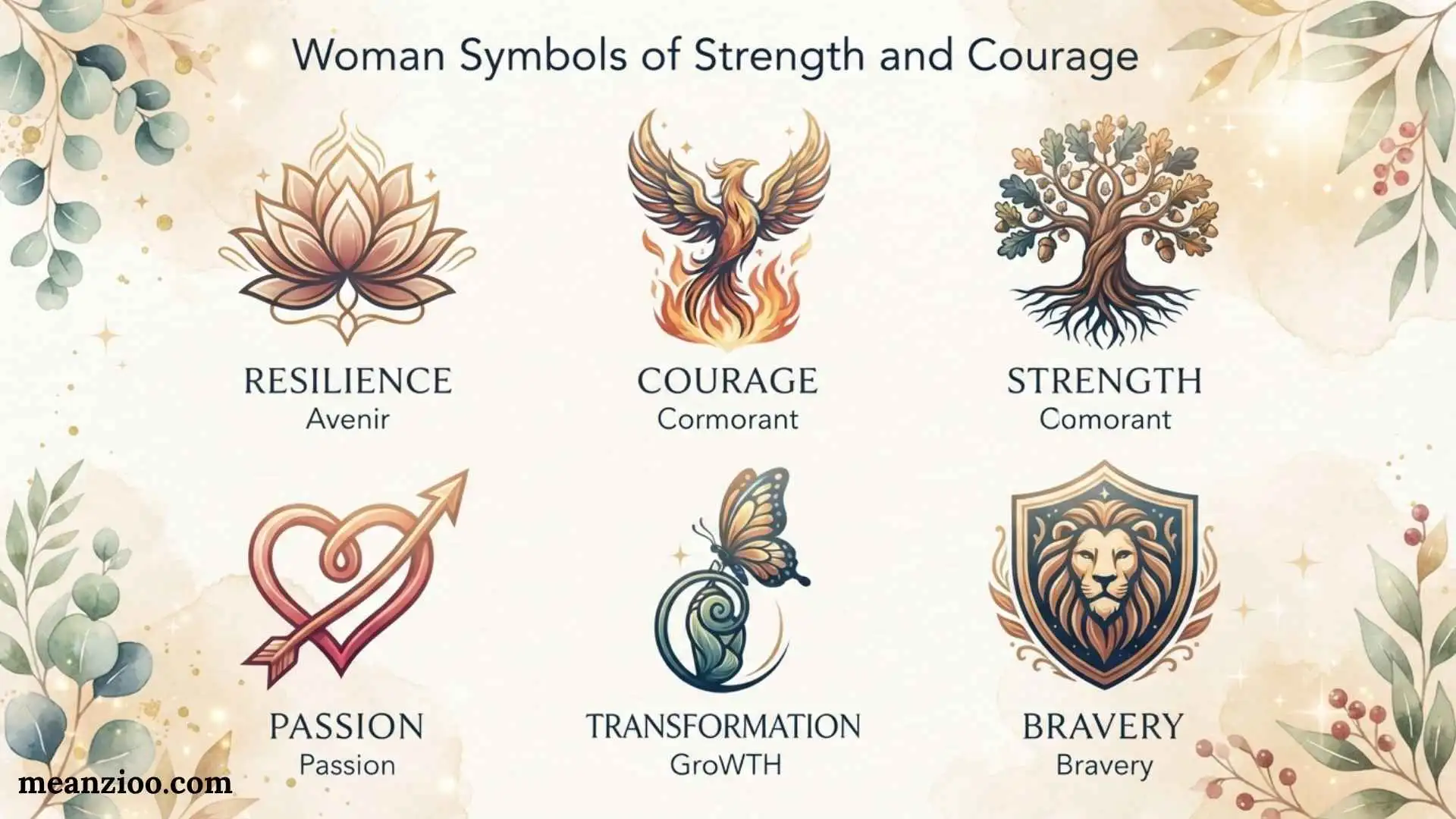 woman symbols of strength and courage